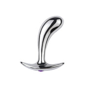 Fixxx - Prostaat Buttplug met Paars Strass Steentje - Aluminium - Zilver - Diameter 26 mm-Laced-up.nl