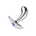 Fixxx - Prostaat Buttplug met Paars Strass Steentje - Aluminium - Zilver - Diameter 26 mm-Laced-up.nl