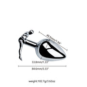 Fixxx - RVS Buttplug met Handvat in de vorm van een Man - Twee Maten-Laced-up.nl