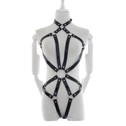 Fixxx - Riemenbody Dames - PU-Leer - One Size - Zwart-Laced-up.nl