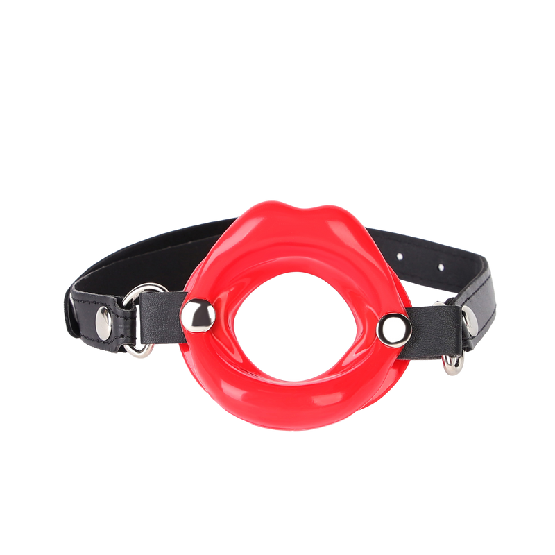 Fixxx - Red Lips Ring Gag - Red/Black-Laced-up.nl
