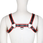 Fixxx - Schouder Harnasje - PU-Leder - One Size - Verstelbaar - Zwart/Rood-Laced-up.nl