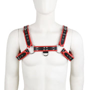 Fixxx - Schouder Harnasje - PU-Leder - One Size - Verstelbaar - Zwart/Rood-Laced-up.nl