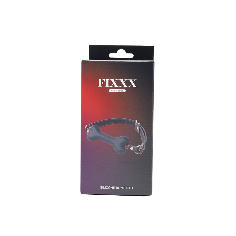 Fixxx - Silicone Dog Bone Gag - Black-Laced-up.nl