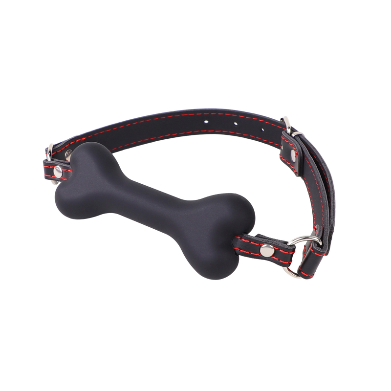 Fixxx - Silicone Dog Bone Gag - Black-Laced-up.nl