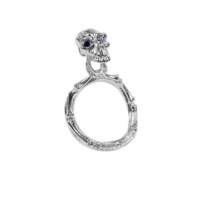 Fixxx - Skeleton Head Cockring - Zilver - Twee Diameters-Laced-up.nl