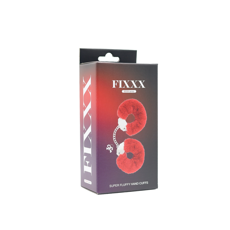 Fixxx - Super Fluffy Handboeien met Bont - Rood-Erotiekvoordeel.nl
