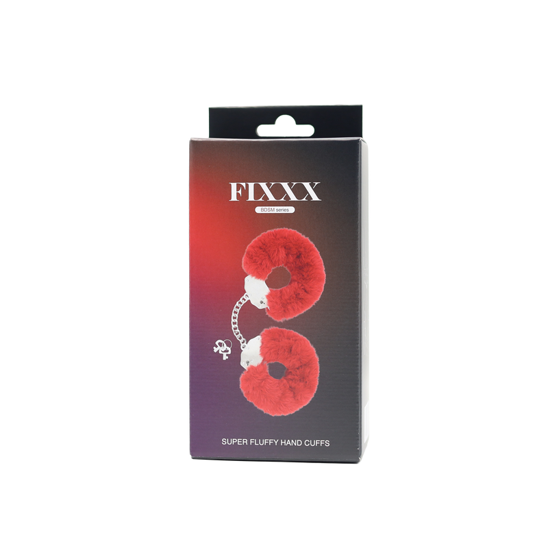 Fixxx - Super Fluffy Handboeien met Bont - Rood-Erotiekvoordeel.nl