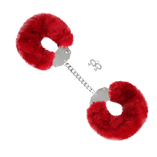 Fixxx - Super Fluffy Handboeien met Bont - Rood-Erotiekvoordeel.nl