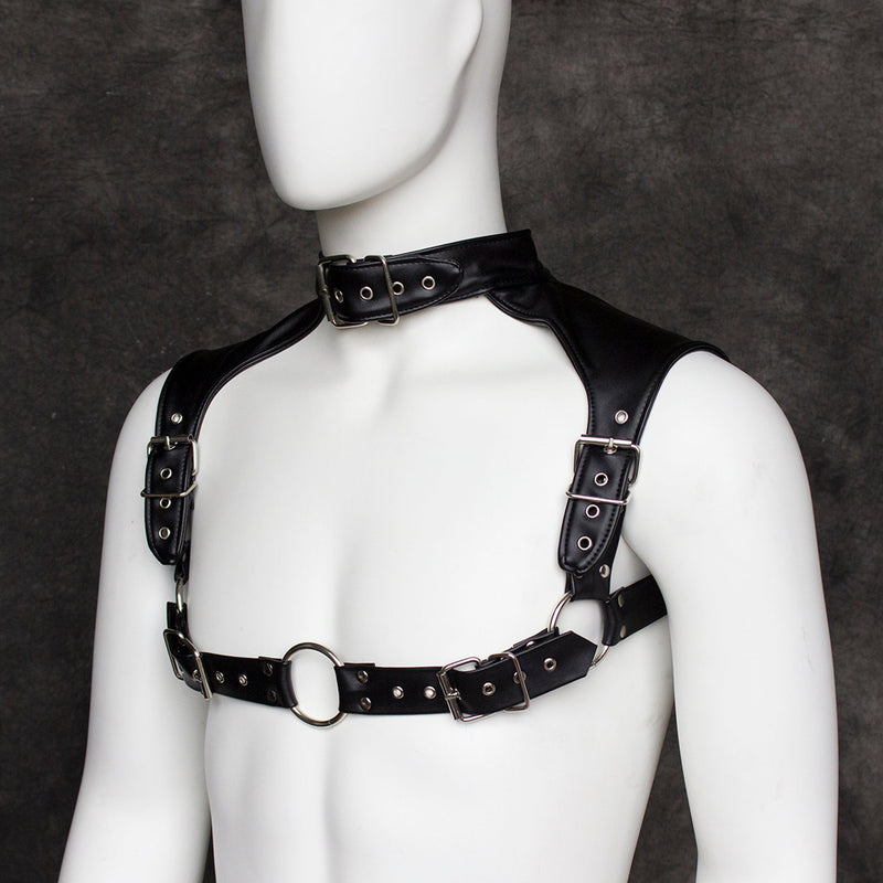 Fixxx - Verstelbaar Schouderriemen Harnas - PU-Leer - One Size - Zwart-Laced-up.nl