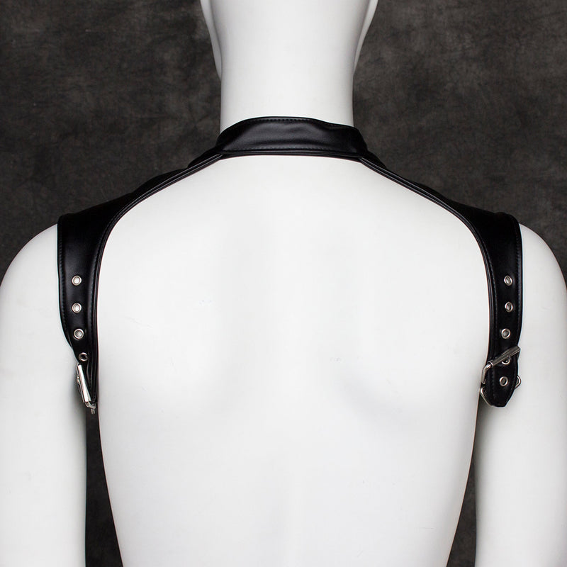 Fixxx - Verstelbaar Schouderriemen Harnas - PU-Leer - One Size - Zwart-Laced-up.nl