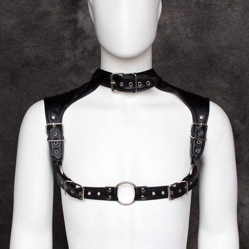 Fixxx - Verstelbaar Schouderriemen Harnas - PU-Leer - One Size - Zwart-Laced-up.nl