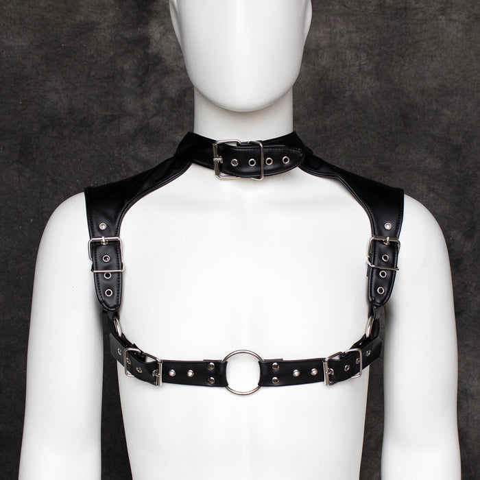 Fixxx - Verstelbaar Schouderriemen Harnas - PU-Leer - One Size - Zwart-Laced-up.nl