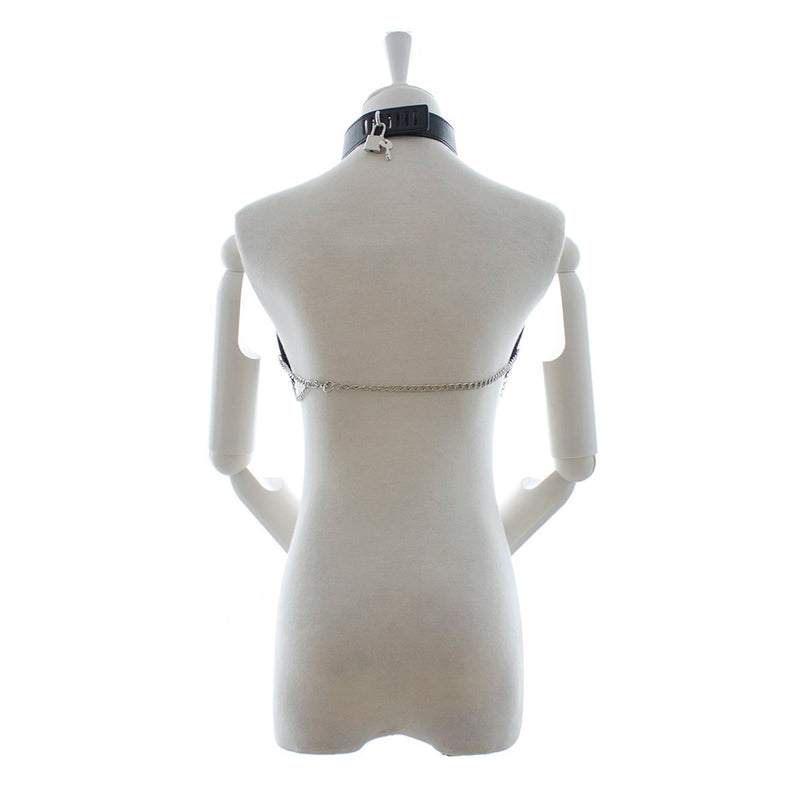 Fixxx - Verstelbare Kettingen Top - PU-Leer - One Size - Zwart-Laced-up.nl