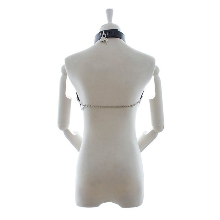 Fixxx - Verstelbare Kettingen Top - PU-Leer - One Size - Zwart-Laced-up.nl