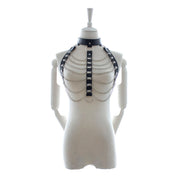 Fixxx - Verstelbare Kettingen Top - PU-Leer - One Size - Zwart-Laced-up.nl