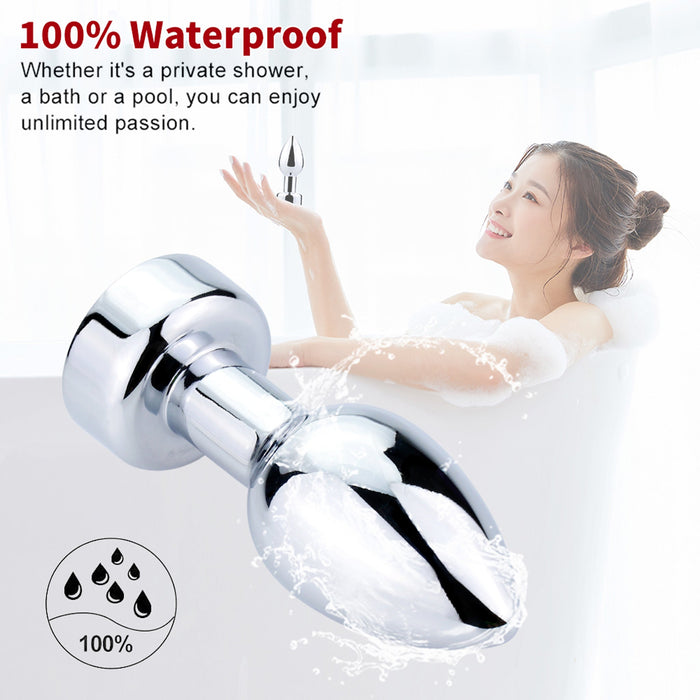 Fixxx - Vibrerende RVS Anaal Plug - Zilver - Diameter 36 mm-Laced-up.nl