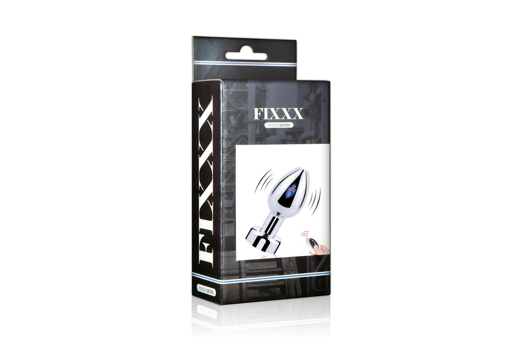 Fixxx - Vibrerende RVS Anaal Plug - Zilver - Diameter 36 mm-Laced-up.nl