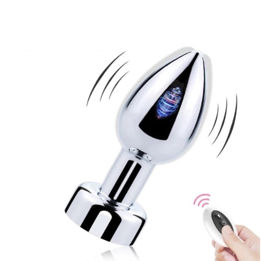 Fixxx - Vibrerende RVS Anaal Plug - Zilver - Diameter 36 mm-Laced-up.nl