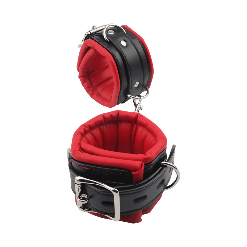Fixxx - Menottes rembourrées douces - Cuir PU - Noir/Rouge - Laced-up.nl
