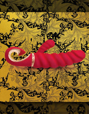 G-Vibe - G-Candy - Mini Geribbelde Rabbit Vibrator - Rood-Laced-up.nl