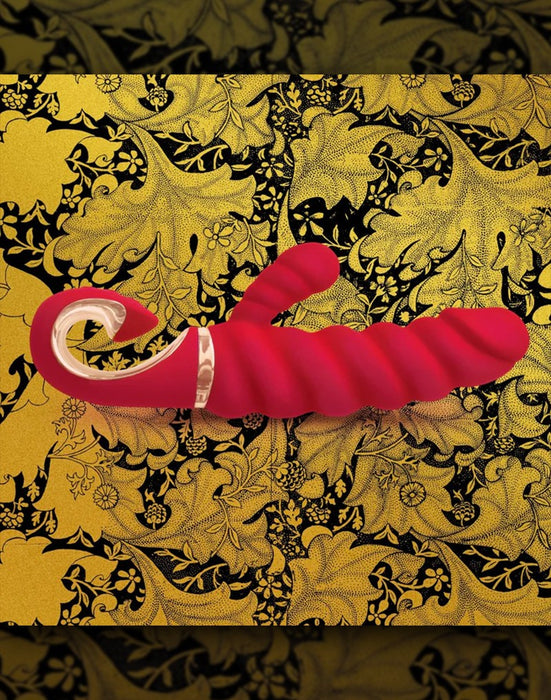 G-Vibe - G-Candy - Mini Geribbelde Rabbit Vibrator - Rood-Laced-up.nl