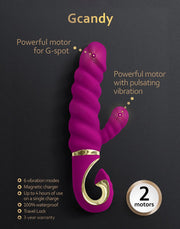 G-Vibe - G-Candy - Rabbit Vibrator - Roze-Erotiekvoordeel.nl