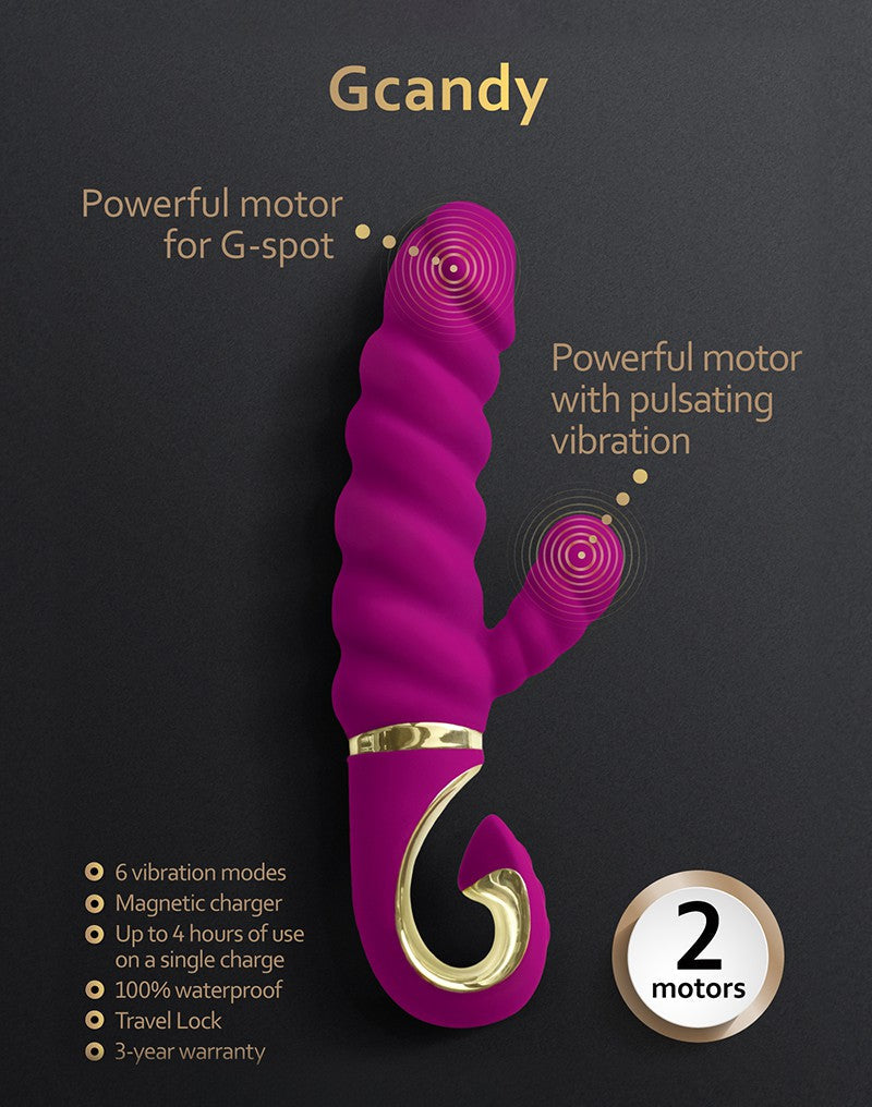 G-Vibe - G-Candy - Rabbit Vibrator - Roze-Erotiekvoordeel.nl