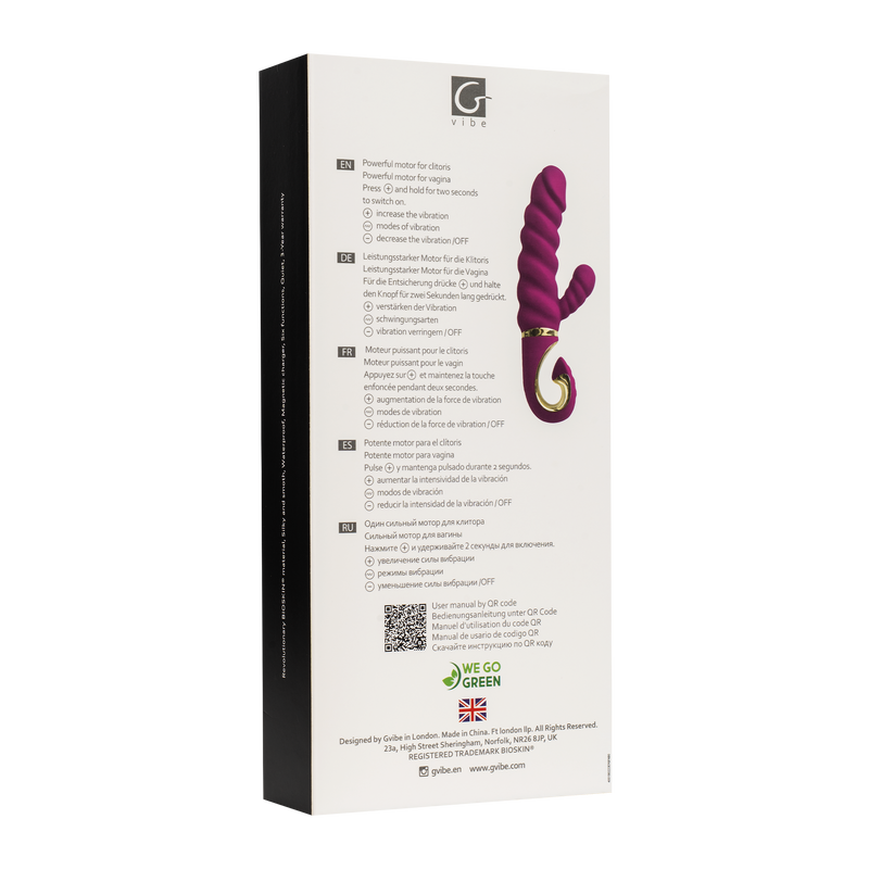G-Vibe - G-Candy - Rabbit Vibrator - Roze-Erotiekvoordeel.nl