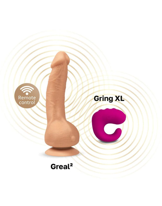 G-Vibe - G-Real - Mini Vibrerende Dildo - 3 x 18 cm - Lichte huidskleur-Laced-up.nl