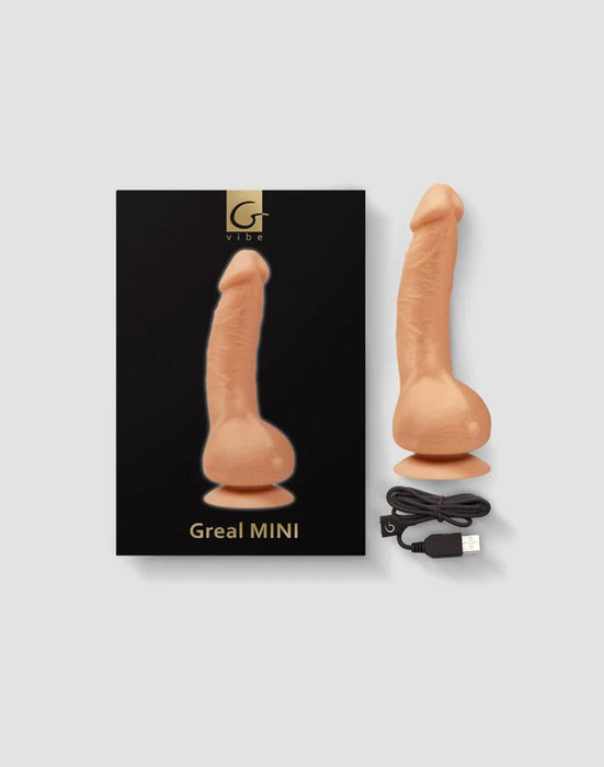 G-Vibe - G-Real - Mini Vibrerende Dildo - 3 x 18 cm - Lichte huidskleur-Laced-up.nl