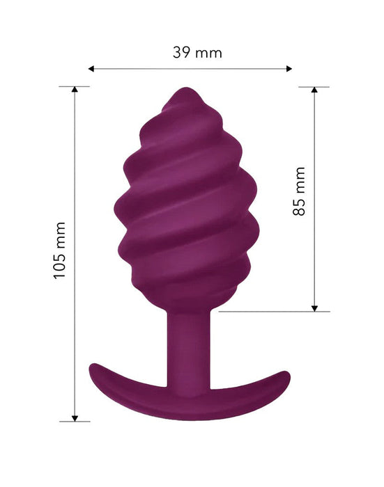 G-Vibe - G-plug Twist 2 - Geribbelde Buttplug - Paars-Laced-up.nl