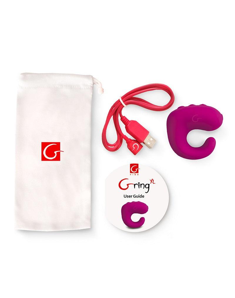 G-Vibe - G-ring - Vinger Vibrator XL - Roze-Laced-up.nl