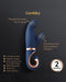 G Vibe - Gentley - Rabbit Vibrator - G-Spot en Clitoris Stimulatie - Siliconen - Blauw/Goud-Laced-up.nl