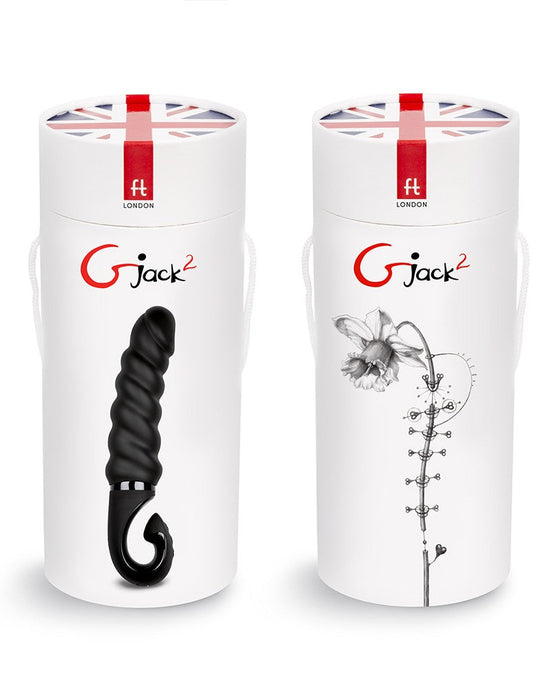 G-Vibe - Gjack2 - Geribbelde Bioskin Vibrator - Zwart-Laced-up.nl