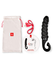 G-Vibe - Gjack2 - Geribbelde Bioskin Vibrator - Zwart-Laced-up.nl