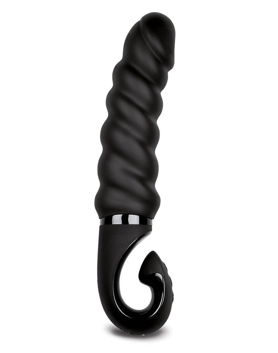 G-Vibe - Gjack2 - Geribbelde Bioskin Vibrator - Zwart-Laced-up.nl