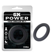 GK Power - Cock Sweller No.1 - Rekbare Cockring - Diameter 35 mm - Zwart-laced-up.nl