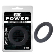 GK Power - Cock Sweller No.3 - Rekbare Cockring - Diameter 40 mm - Zwart-laced-up.nl
