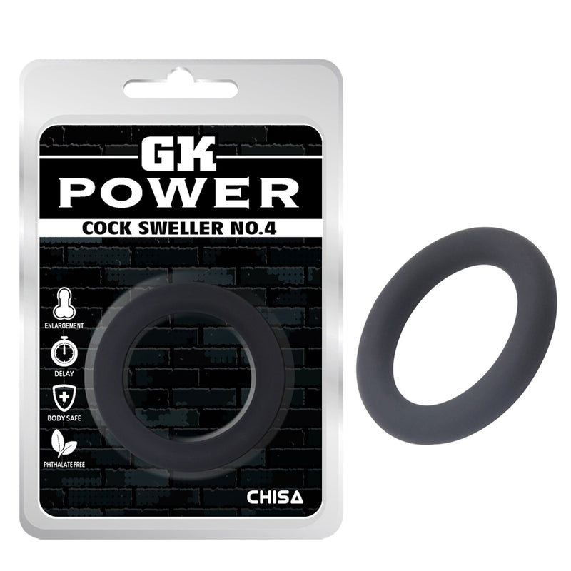 GK Power - Cock Sweller No.4 - Rekbare Cockring - Diameter 45 mm - Zwart-laced-up.nl