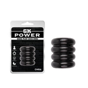 GK Power - Quad-Play Cockring - Rekbaar - Zwart-laced-up.nl