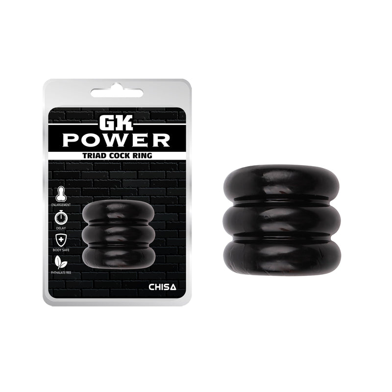 GK Power - Triad Cock Ring - Zwart-laced-up.nl