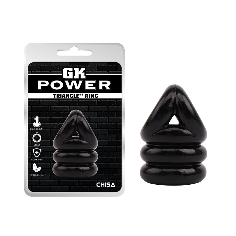 GK Power - Triangle ++ Cockring - Zwart-laced-up.nl
