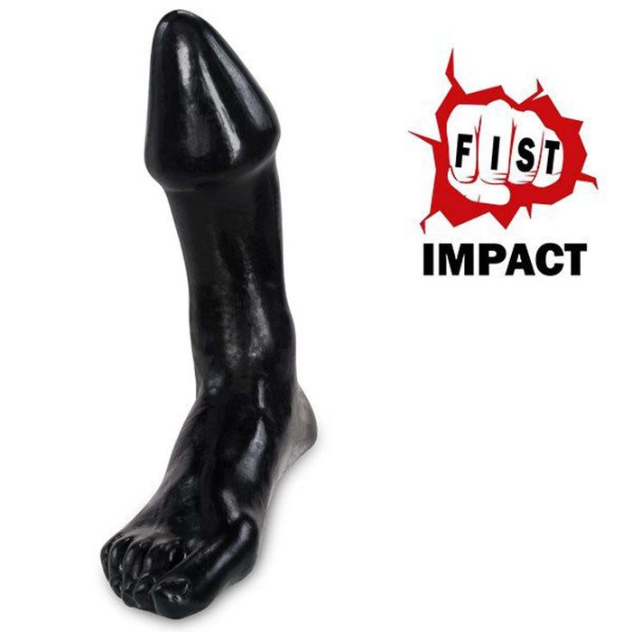 Gangbangster - Footx - Dildo - 18 x 7,8 cm - PVC - Zwart-Erotiekvoordeel.nl