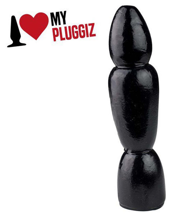 Gangbangster - Fuzz - Buttplug - 16 x 4,4 cm - PVC - Zwart-Laced-up.nl