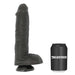 Gangbangster - Jordan - Dildo - 20 x 5,5 cm - PVC - Zwart-Erotiekvoordeel.nl