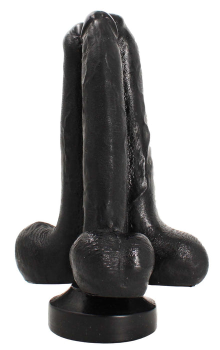 Gangbangster - Mission 3 in 1 - Dildo - 25 x 11 cm - PVC - Zwart-Erotiekvoordeel.nl