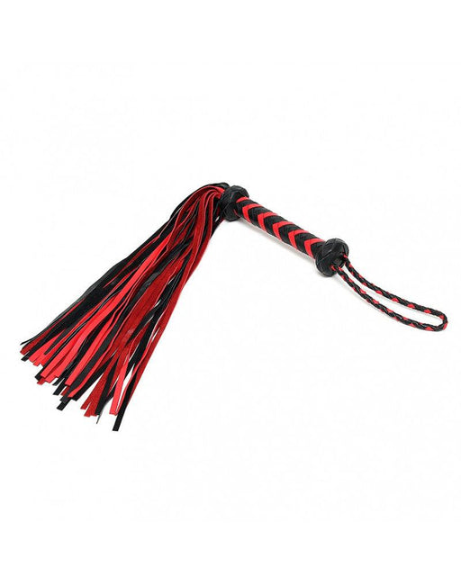 Rimba - Gevlochten Zweep - Flogger - Rood/Zwart-Laced-up.nl