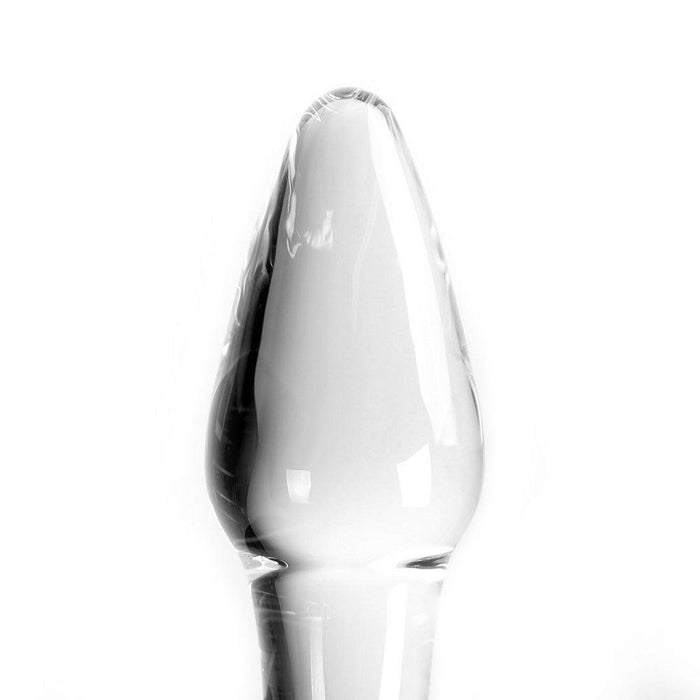 Glazen Buttplug 10,7 x 4,2 cm - Transparant-Laced-up.nl
