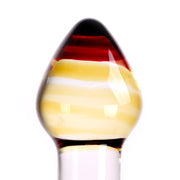 Glazen Buttplug - Transparant Met Rood/oranje punt-Laced-up.nl